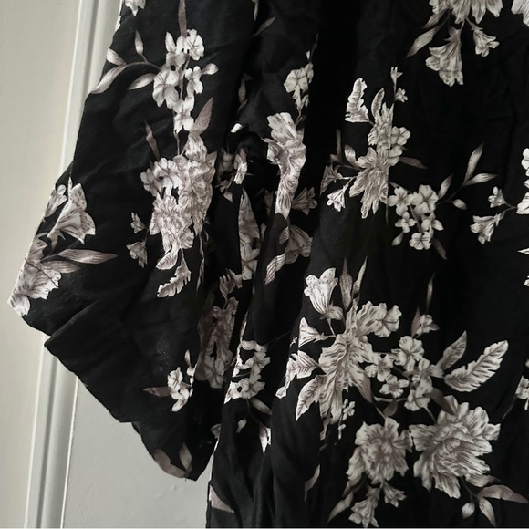 Spiritual Gangster Maya Black Floral Kimono Women’s One Size Swim Coverup Beachy - Picture 14 of 16